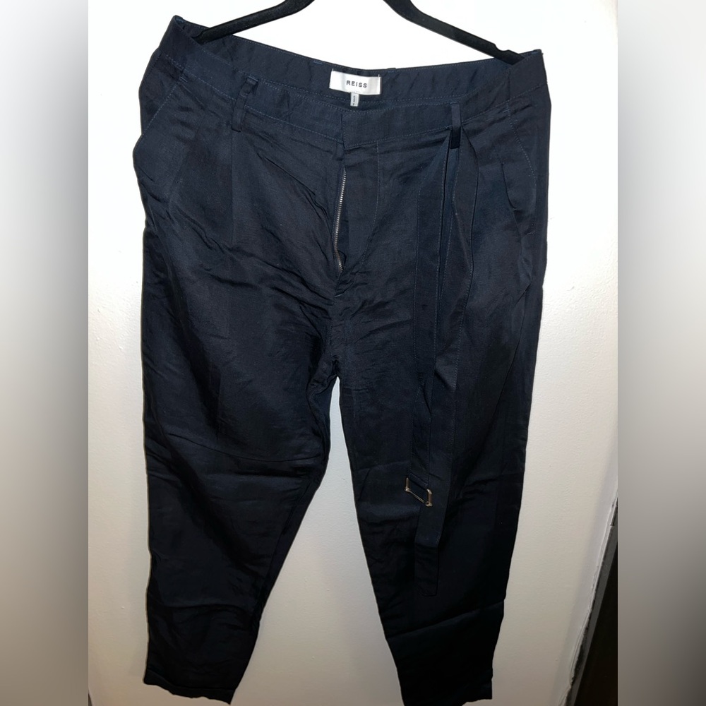 Men's Reiss Navy Linen Pants